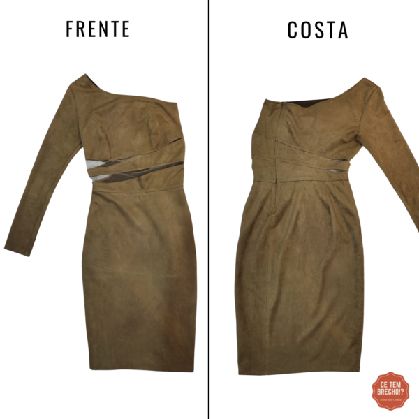 Vestido Decotado Onça | Tig - Image 3