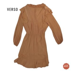 Vestido Lurex Dourado Babado | Animale