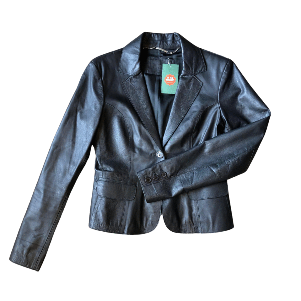 Blazer couro preto Pza M