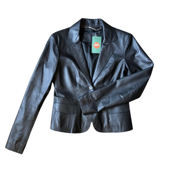 Blazer couro preto Pza M