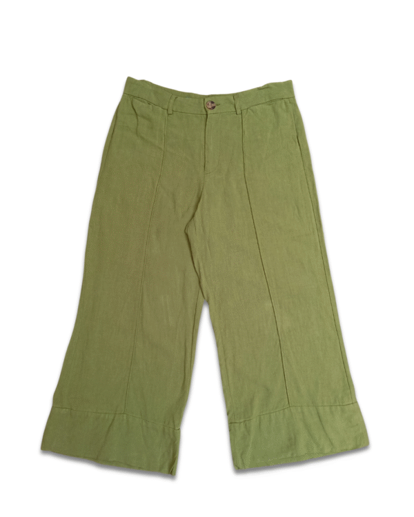 Calça pantacourt verde Zara G