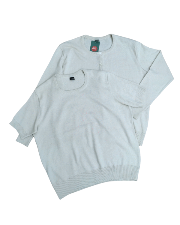 Conjunto twinset bege malharia Ana 48