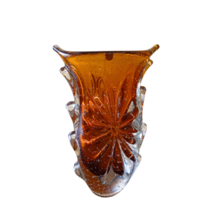 Vaso Em Cristal Murano Âmbar Labone